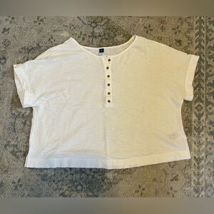 White Henley top